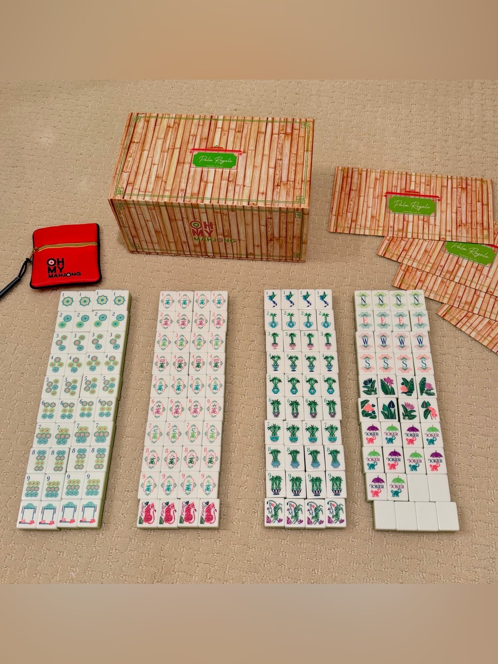 Oh My Mahjong Palm Royale tile set